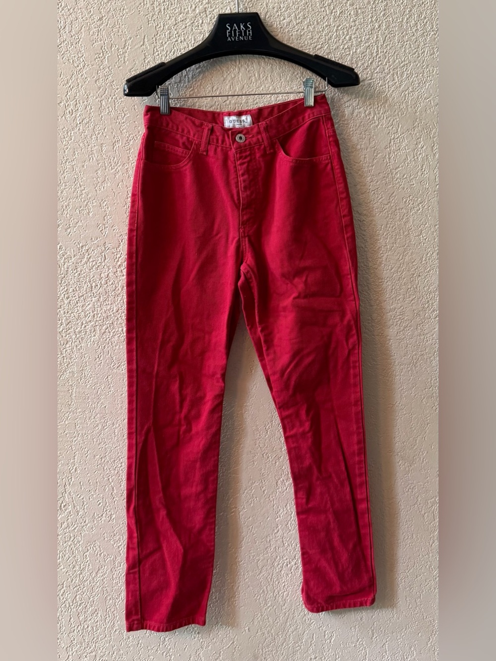 Guess Women’s High-Rise Slim Jeans in Red